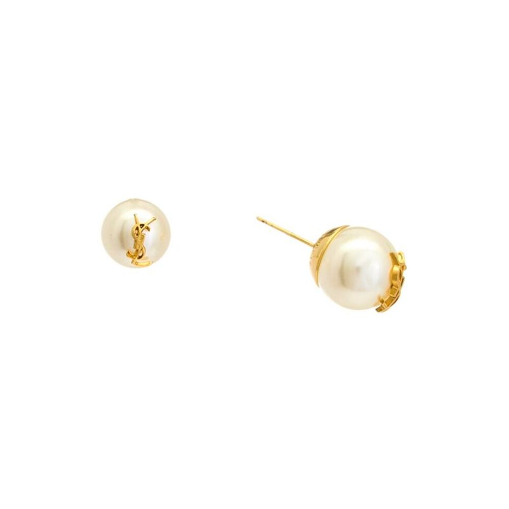 Saint Laurent Cassandra Asymmetric Earrings